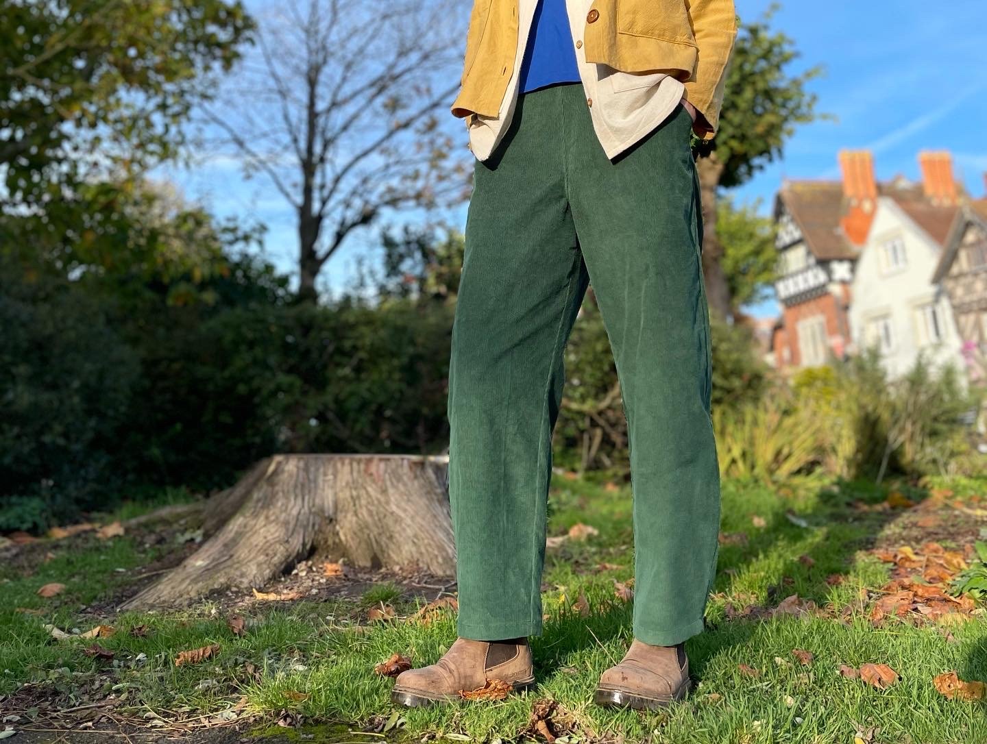 Image of The Artist Trouser ~ organic forest corduroy 