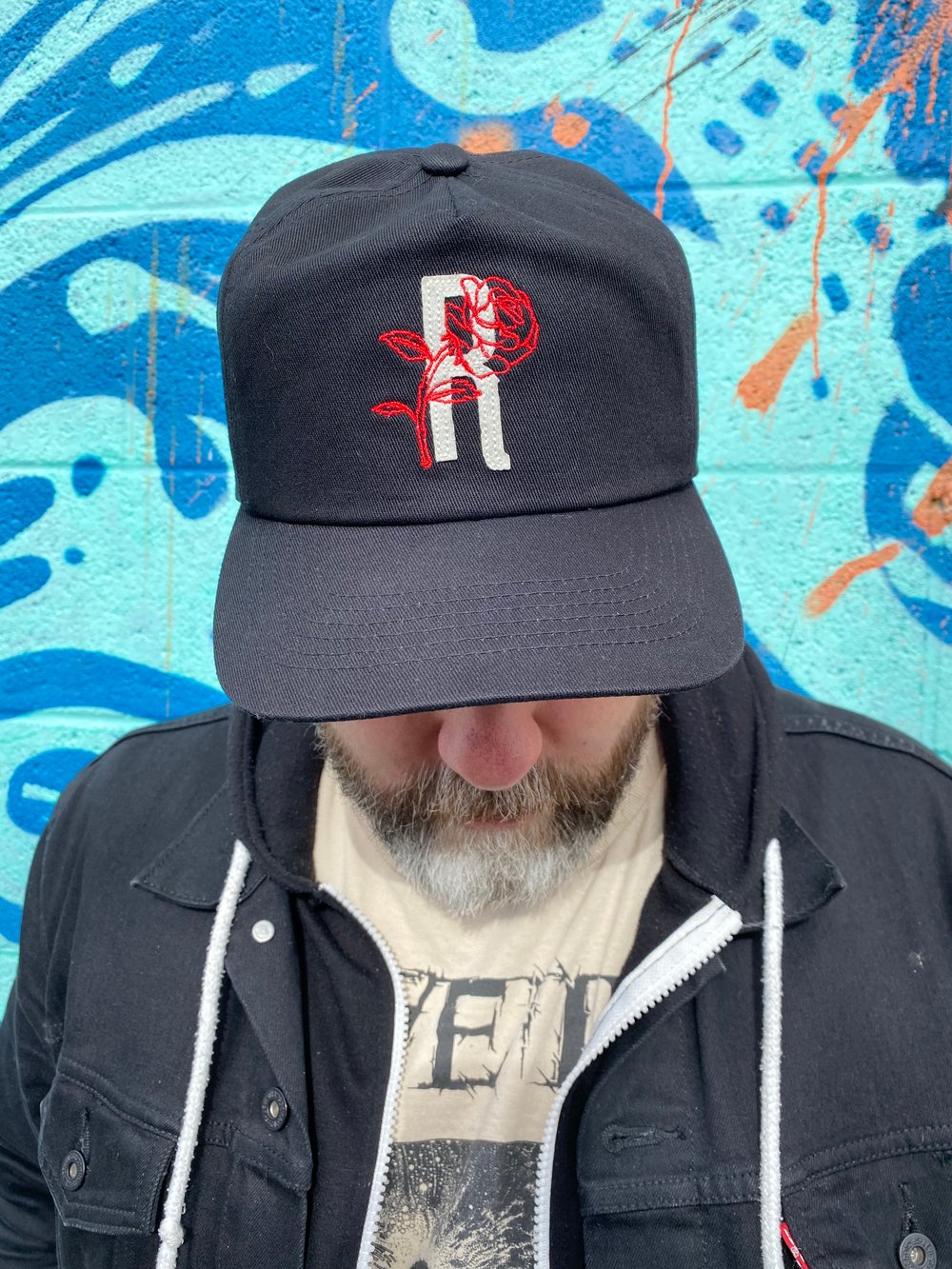 Image of Black Rose 5 Panel Flatbill Hat