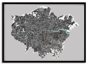 Image of London - Personalised Typographic Map