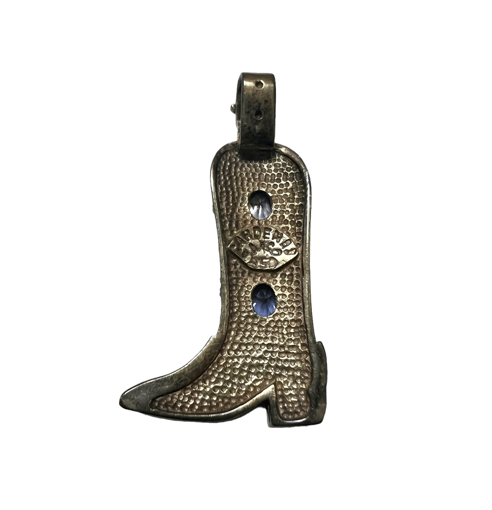 STERLING TAXCO BOOT PENDANT 9.25