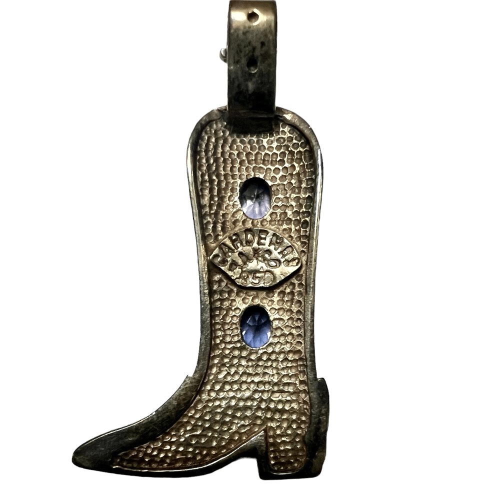 STERLING TAXCO BOOT PENDANT 9.25