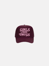 GIRLS ARE DRUGS® TRUCKERS - MAROON / PINK