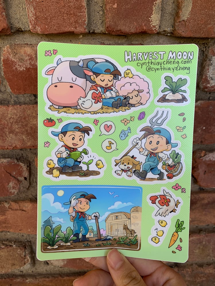Image of Harvest Moon sticker sheet