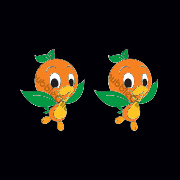 Image of Orange Bird Earrings