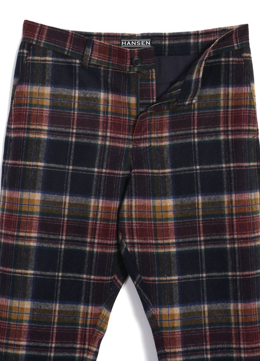 Hansen Garments TYGE | Wide Cut Cropped Trousers  |  multi colour check
