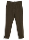 Hansen Garments FINN | Side Buckle Regular Trousers  |  brown herringbone