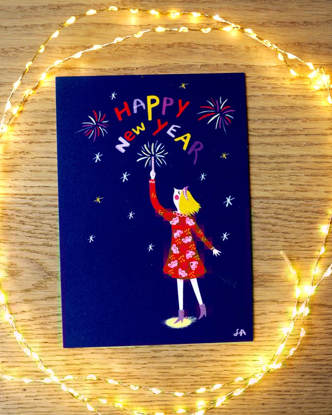 Carte Queen "Happy new year"