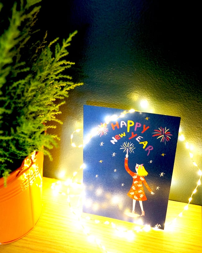 Carte Queen "Happy new year"