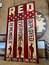 R.E.D. Flag - Remember Everyone Deployed - Crimson & Black