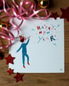 Carte le petit troubadour " Happy new year"