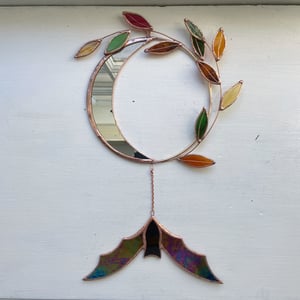Image of Bat and Autumn Leaves Wreath