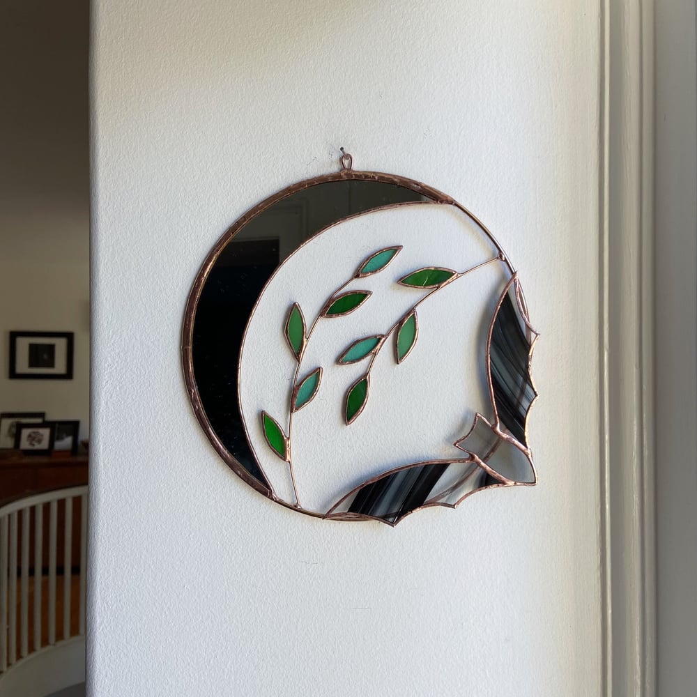 Image of Bat, Crescent Moon and Leaves Wreath