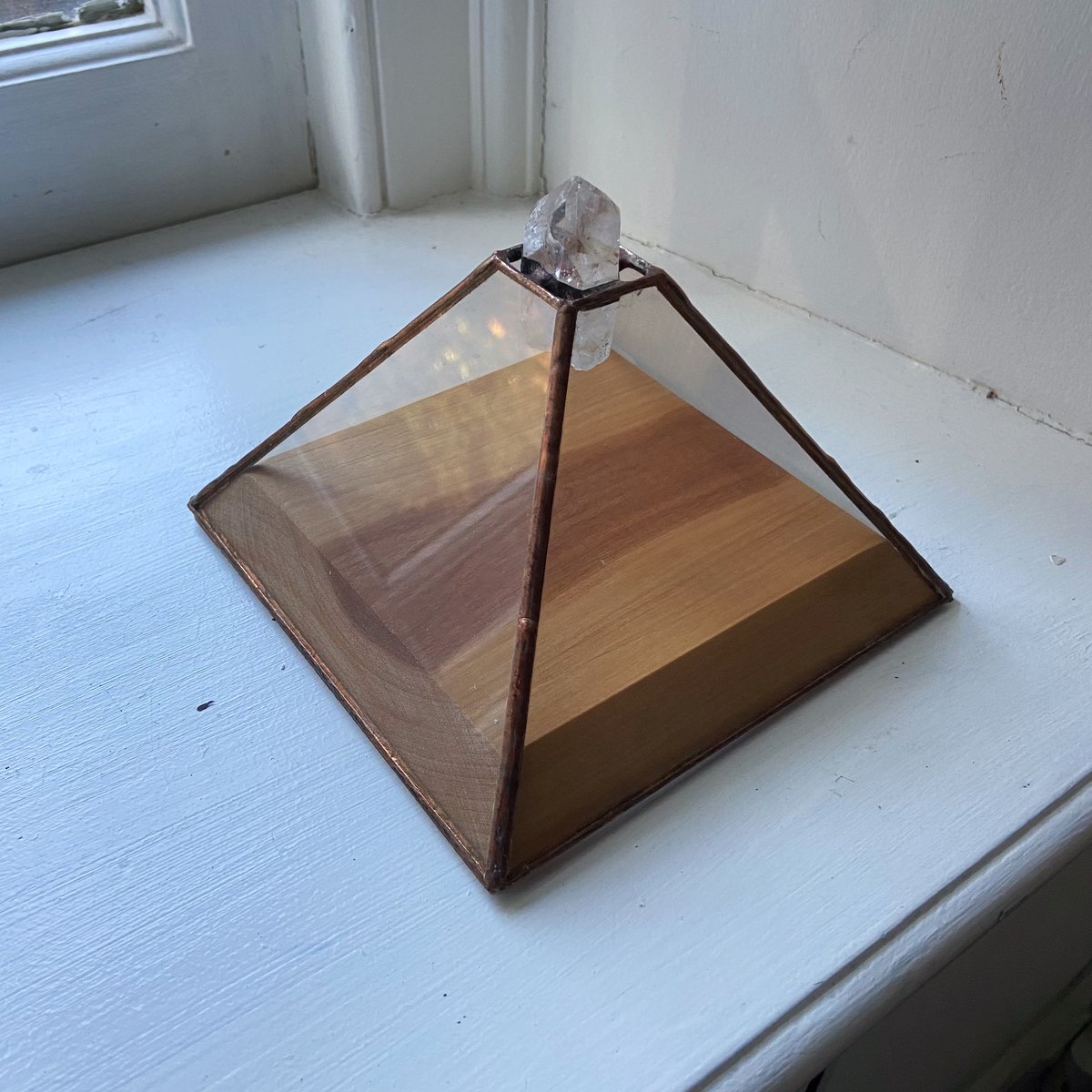 Crystal Topped Pyramid Box, Large no.2 / ABJ glassworks