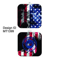 USA Flag - Smokey - Black - Vertical