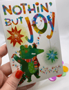 "Nothin but joy" card + white paper envelope set (4x6"/ blank)