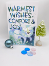  "Warmest Wishes, Comfort & Joy" card + white paper envelope set (4x6"/ blank)