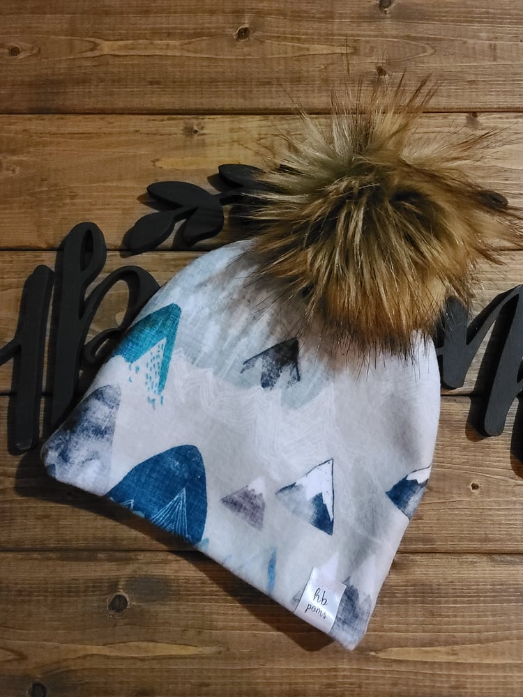 Image of Fleece Mountains Pom Beanie