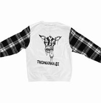 Image 2 of WHITE Cow Head Crew X Flannel
