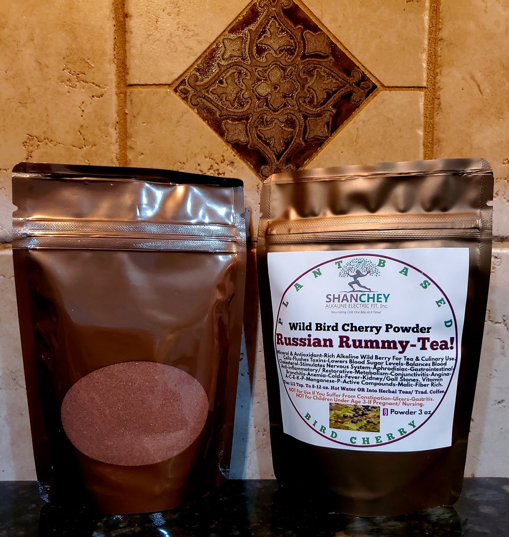 Russian Rummy-Tea! Bird Cherry Powder-Immunity-Antidepressant-Blood Sugar-Digestion
