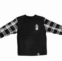 Image 1 of BLACK Milk Crate Crewneck X Flannel