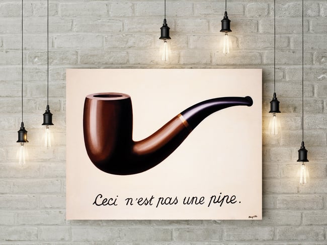 Rene Magritte | The Treachery of Images | 1929 | Painting Poster | Wall Art Print | Home Decor