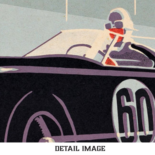 Panhard 24 heures du Mans | Alexis Kow | 1959 | Vintage Poster | Automobile Racing | Home Decor