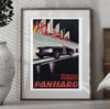Panhard 24 heures du Mans | Alexis Kow | 1959 | Vintage Poster | Automobile Racing | Home Decor