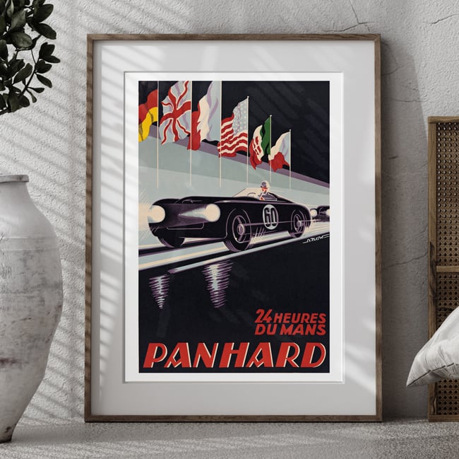 Panhard 24 heures du Mans | Alexis Kow | 1959 | Vintage Poster ...