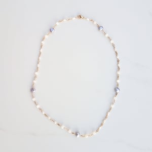 Silver Pearl, Mother of Pearl, Fresh Water Pearl Necklace 
