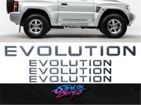 Image 1 of Pajero Shogun Evolution 3d Domed Sticker Replacement Set