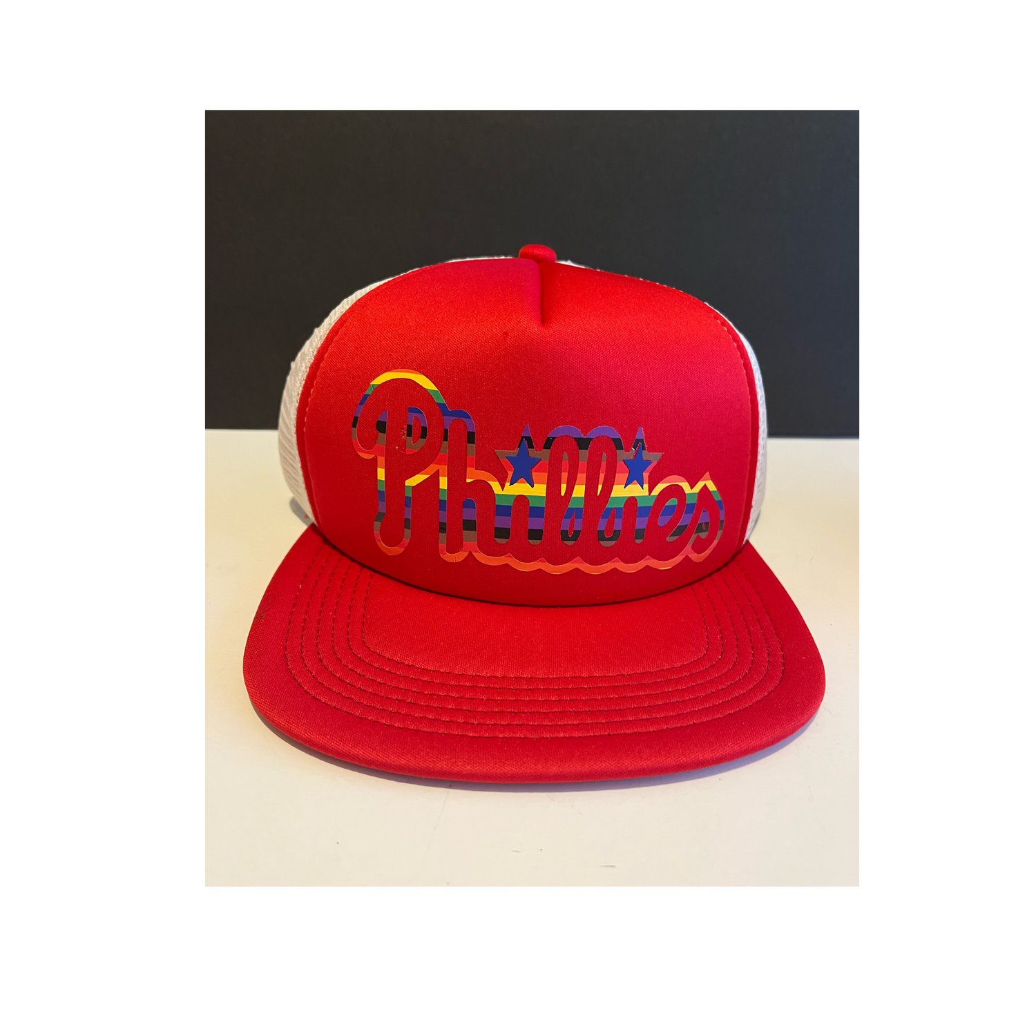 Phillies Pride Trucker Hat | E's Tees and More