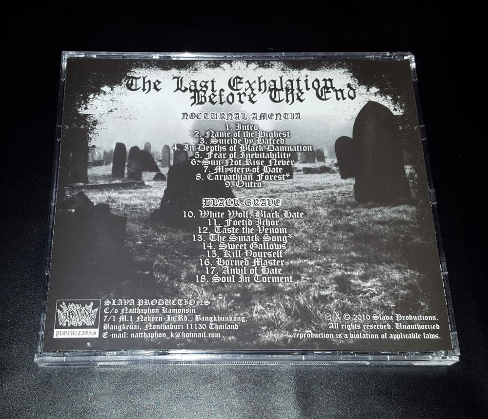 Nocturnal Amentia / Black Grave - The Last Exhalation... -Split- - CD