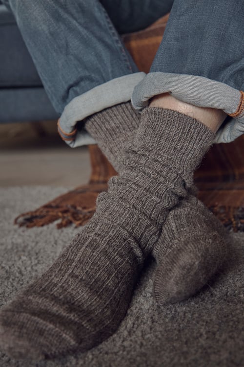 Image of IZZY LANE SOCKS - NATURAL GREY