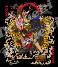 Image 2 of Samurai back print black shirt (preorder)