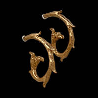 Image 4 of Sprouting Flower Hoop Earrings 