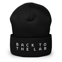 Image 3 of Back to the LAB font Cuffed Beanie