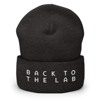Image 4 of Back to the LAB font Cuffed Beanie