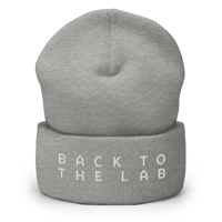 Image 5 of Back to the LAB font Cuffed Beanie