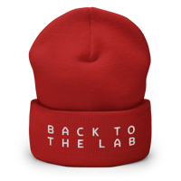Image 2 of Back to the LAB font Cuffed Beanie