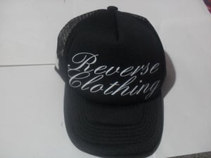 Image of calligraphy truckers hat