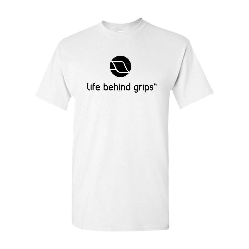 Image of LIFE BEHIND GRIPS (LIFESTYLE EDITION T-SHIRT) (White)