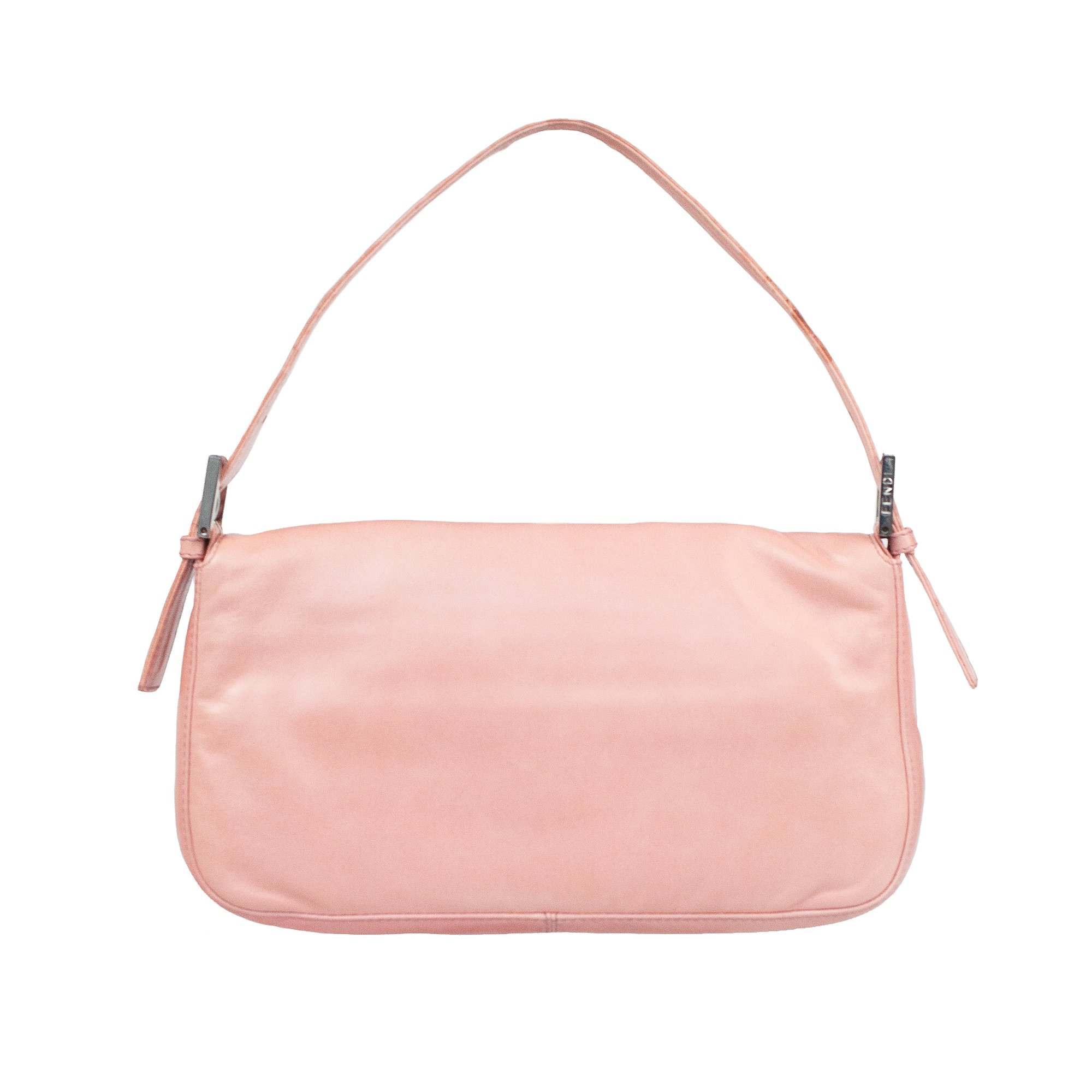 Image of Fendi Baguette Bag Vintage Pink Leather