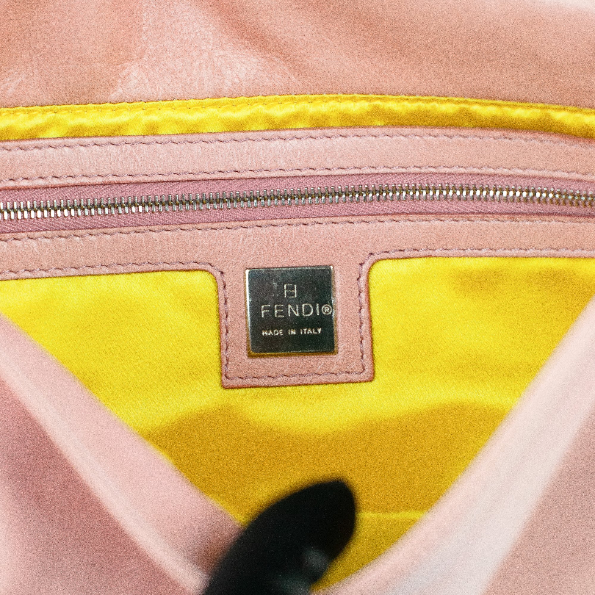 Image of Fendi Baguette Bag Vintage Pink Leather