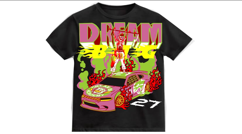 Image of vintage dream big racing tee