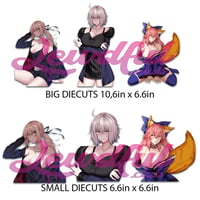 Image 3 of LEWDFUL SALTER X JALTER X TAMAMO X RAIKOU X MEDUSA X AKAGI X KAGA X KOJIMA X MAYU Diecut, Peeker