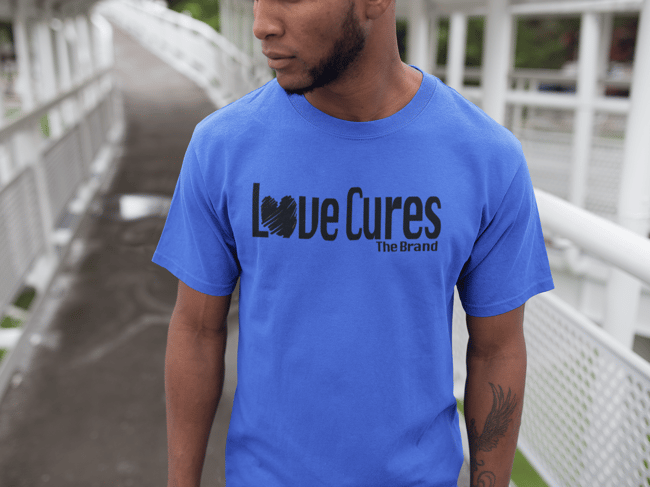 Love Cures Casual Tshirt (Royal Blue)