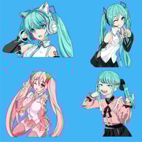 Image 1 of Hatsune Miku - Vampire, Sakura, Headphones, & Wink