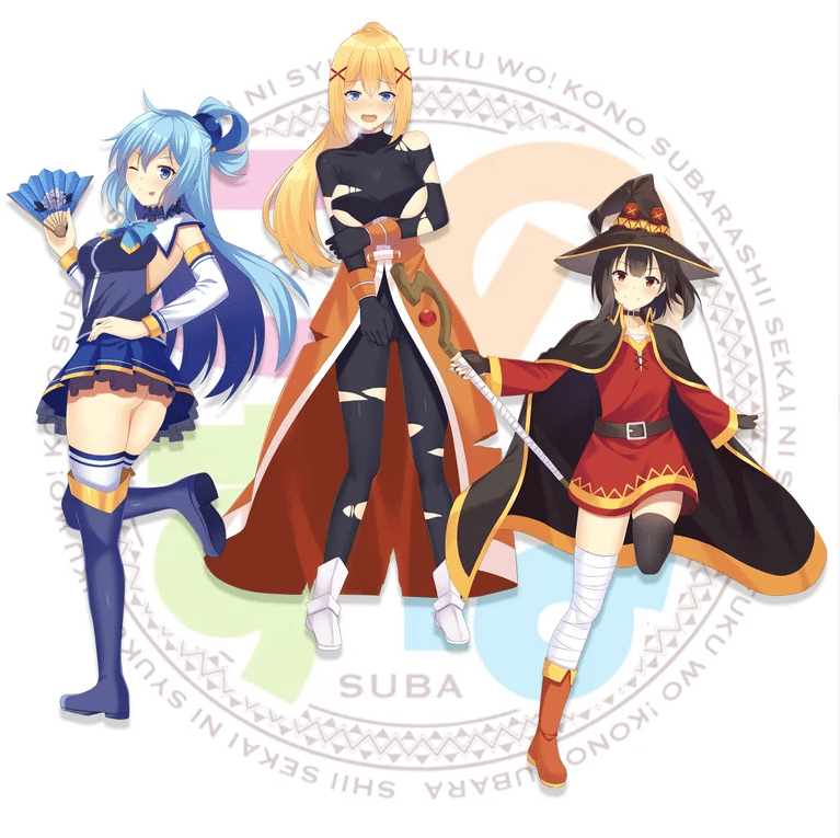 KONOSUBA - AQUA x MEGUMIN x DARKNESS SLAPS & DIECUT | summer shop