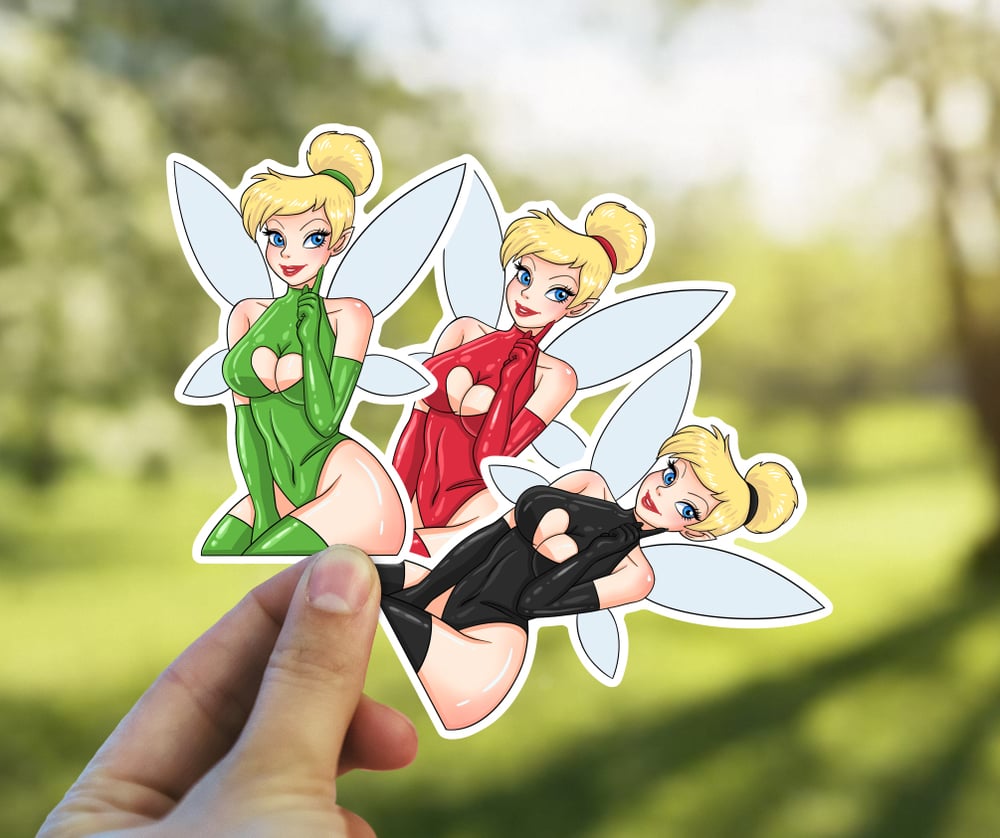 Image of Sexy Latex Tinkerbell sticker, Cute Kinkerbell Decal, Naughty Fairy