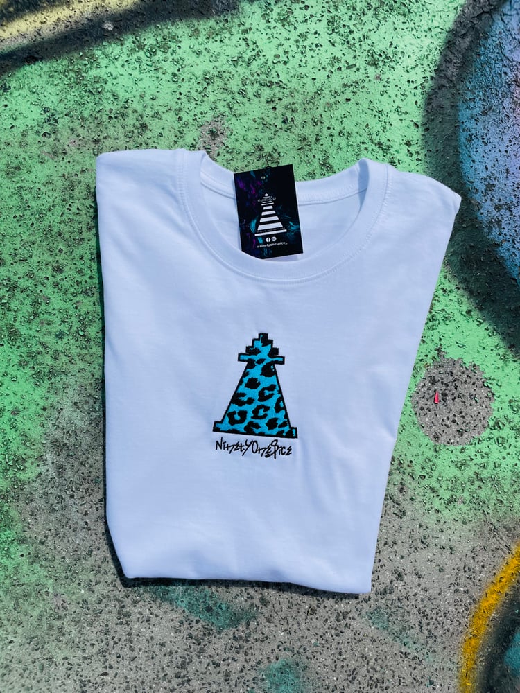 Image of Aqua Leopard Lighthouse Tee